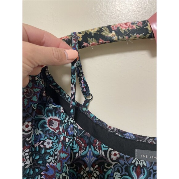 Vintage The Limited Off Shoulder Floral Ruffle Maxi Dress Peasant Style - Picture 5 of 8